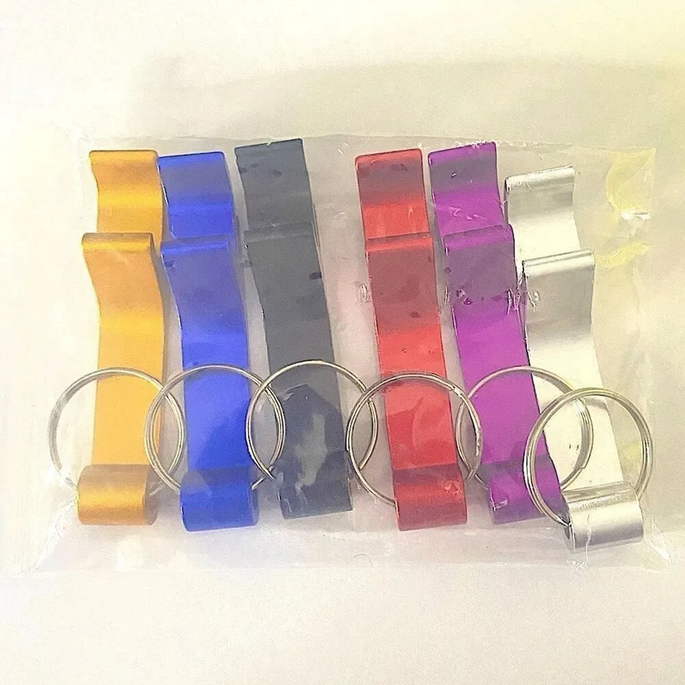 Keychain Bottle Openers 6 Pcs, New Colorful Premium Metal Bottle Opener